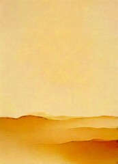 Aufkleber - A minimalist light beige landscape with a subtle gradient effect, featuring a horizon line and a faint outline of hills or mountains
