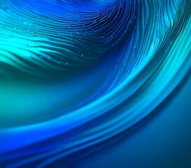 Leinwandbilder - a close-up view wave-like pattern with a gradient of blue and green colors, creating a sense of movement and fluidity
