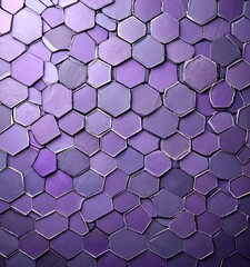Leinwandbilder - a close-up view pattern composed of numerous hexagonal tiles in various shades of purple, arranged in a grid-like fashion