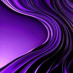 Poster - a striking abstract composition of curved lines in shades of purple and black, creating a sense of movement and dynamism