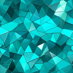 Poster - a vibrant, abstract pattern composed of numerous triangular shapes in various shades of green, creating a visually striking and dynamic composition