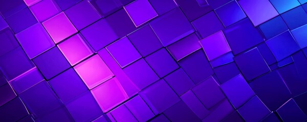 Aufkleber - a pattern of square tiles in various shades of purple, arranged in a diagonal pattern The tiles are slightly overlapping each other, creating a sense of depth and