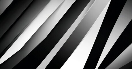 Poster - a striking black and white abstract composition, with diagonal lines intersecting at various angles, creating a sense of dynamic movement and rhythm