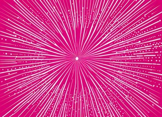 Leinwandbilder - a vibrant, abstract design with radiating lines and dots in shades of pink and white, creating a dynamic and energetic visual effect