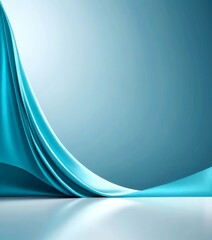 Aufkleber - a curved, flowing fabric in a light blue color, creating a sense of movement and elegance The fabric is positioned diagonally across the frame, with the left side
