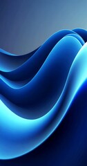 Poster - a gradient of blue hues, transitioning from a deep navy at the top to a lighter shade at the bottom, creating a sense of depth and movement.