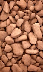 Aufkleber - A close-up pile of variously shaped and sized rocks, with a textured and rough appearance