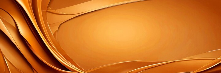 Poster - a warm, golden-brown abstract background with curved lines and a smooth gradient, creating a sense of depth and movement