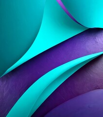 Aufkleber - a vibrant abstract composition of overlapping curved lines in shades of blue and purple, creating a dynamic and visually striking pattern