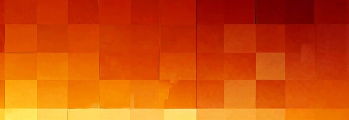 Leinwandbilder - a vibrant abstract pattern composed of overlapping squares in various shades of orange and red, creating a dynamic and visually striking composition.