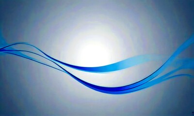 Aufkleber - a minimalist design with a gradient of blue and white colors The background is a light gray color, and the central focus is a wave-like shape composed of curved lines in