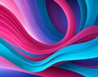 © Bualong - a vibrant abstract composition of overlapping curved lines in shades of pink, blue, and purple, creating a dynamic and visually striking pattern