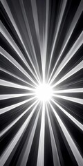 Leinwandbilder - a striking black and white radial pattern with a bright, white center, radiating outwards in a radial fashion