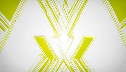 Poster - a geometric pattern with intersecting lines and shapes in shades of green and white, creating a visually striking and abstract composition