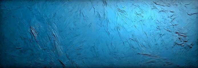 Poster - a textured blue surface with a rough, uneven appearance, resembling a crumpled or wrinkled paper