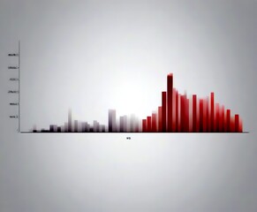 Leinwandbilder - A line graph with a red line and a gray line, representing a continuous data set