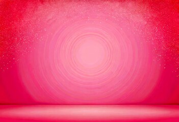 Leinwandbilder - A pink gradient background with a circular pattern and sparkling lights on the right side