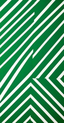 Poster - a close-up view green and white striped pattern, with diagonal lines intersecting at various angles