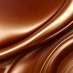 Aufkleber - a close-up view shiny, brown liquid, possibly chocolate, with a smooth, flowing texture The background is blurred, drawing focus to the liquid and its intricate patterns