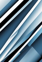 Leinwandbilder - a geometric abstract composition of intersecting diagonal lines in various shades of blue and white, creating a sense of depth and movement