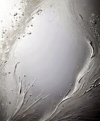 Aufkleber - a white, abstract background with a central, curved shape and a series of lines and splatters extending from it, creating a dynamic and textured appearance