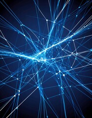 Leinwandbilder - a complex network of interconnected lines and dots, creating a striking visual effect against a dark background The lines and dots are arranged in a way