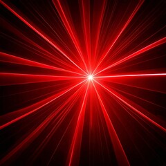 Aufkleber - a striking red laser beam radiating outwards from a central point, creating a mesmerizing pattern of lines and intensity.