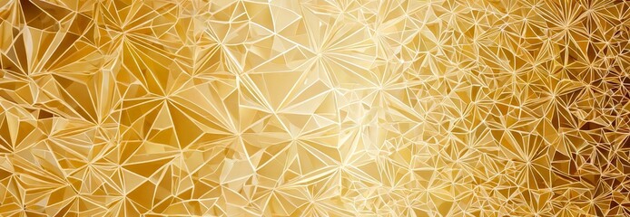 Fototapete - a close-up view textured, golden-colored surface composed of numerous small, triangular shapes arranged in a pattern The overlapping and interlocking of these shapes