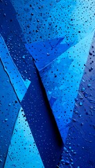 Leinwandbilder - a close-up view textured surface with a blue and black color scheme, featuring a pattern of small dots and lines