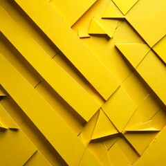 Poster - a close-up view yellow geometric pattern composed of intersecting diagonal lines and triangular shapes, creating a visually striking and abstract design