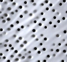 Aufkleber - a close-up view textured surface with a repeating pattern of small black holes or dots, creating a visually striking and abstract design