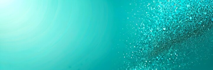 Poster - a gradient background transitioning from a light blue at the top to a darker blue at the bottom, with a scattering of small white dots or specks of glitter or glittery
