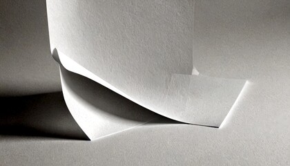 Aufkleber - A close-up black and white crumpled piece of paper, with a shadow cast on the right side