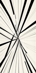 Fototapete - a striking black and white abstract composition featuring intersecting lines and radiating shapes, creating a sense of depth and movement