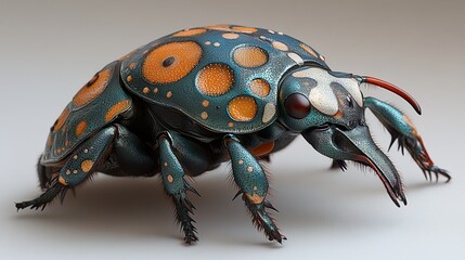 Wall Mural - Vibrant Beetle Close-Up: A Masterpiece of Nature