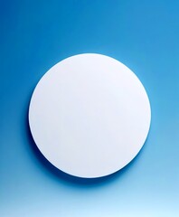 Aufkleber - A white circle is centered against a gradient blue background.