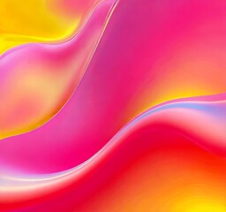 Poster - a vibrant abstract background with a gradient of pink and yellow hues, creating a soft, flowing effect