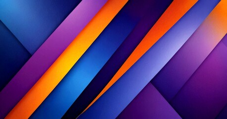 Leinwandbilder - a vibrant abstract composition of intersecting diagonal lines in various shades of blue, purple, and orange, creating a dynamic and visually striking pattern