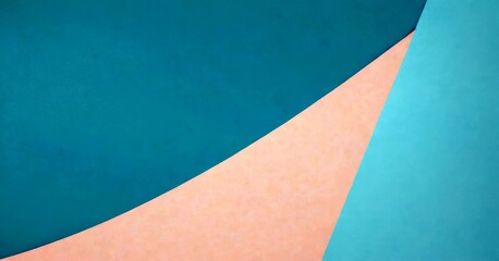Aufkleber - Abstract geometric composition featuring overlapping light blue and light pink triangles on a light blue background