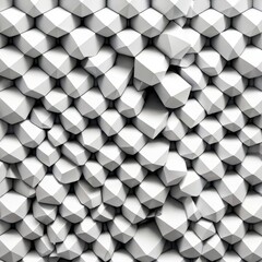 Poster - a repeating pattern of white, triangular shapes arranged in a grid-like fashion, creating a visually striking and geometric design