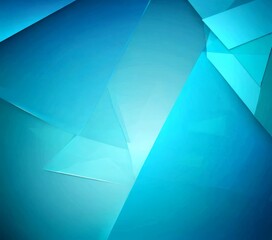Fototapete - a vibrant abstract composition of overlapping triangular shapes in various shades of blue, creating a dynamic and visually striking pattern.