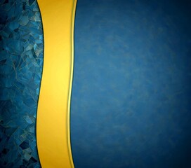 Aufkleber - a blue background with a yellow horizontal line running diagonally across the center, creating a sense of movement and balance