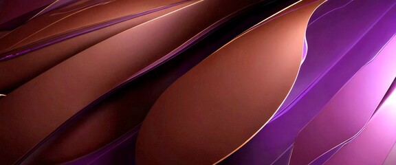Aufkleber - a close-up view of abstract, curved lines in shades of brown and purple, creating a dynamic and visually striking composition