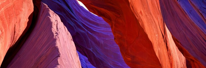 Aufkleber - The captures the vibrant colors and intricate patterns rock formation, with the rock on the left exhibiting a reddish-brown hue and the rock on the right displaying