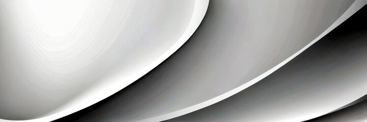 Aufkleber - Abstract white and gray wave-like pattern on a white background