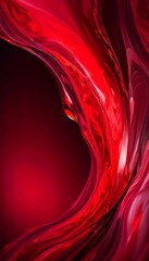 Poster - a striking abstract composition of red and black hues, with a gradient effect transitioning from deep red at the top to a lighter shade at the bottom captured from
