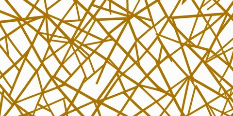 Leinwandbilder - a white background with a repeating pattern of intersecting gold lines, creating a visually striking and abstract design