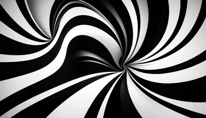 Leinwandbilder - a striking black and white abstract composition featuring a swirling pattern of curved lines, creating a sense of depth and movement