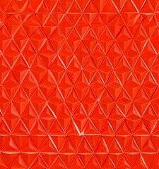 Poster - a repeating pattern of red triangles arranged in a diagonal grid, creating a visually striking geometric design