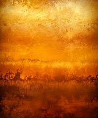 Leinwandbilder - a textured, gradient background with a warm, earthy color palette The top half of dominated by a deep orange hue, transitioning to a lighter orange towards